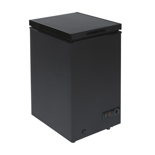SIA 48cm Freestanding Slimline Compact Black Chest Freezer - CHF100B/E