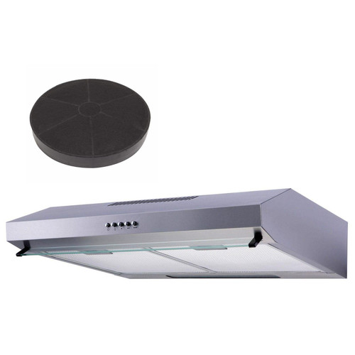 SIA VSR60SS 60cm Stainless Steel Visor Cooker Hood Extractor Fan &Carbon Filter