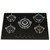 SIA Black Touch Control Single Oven, 5 Burner Gas Hob And Chimney Extractor Fan