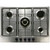 SIA 60cm Black Built Under Double Oven And 70cm 5 Burner Stainless Steel Gas Hob