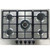 SIA 60cm Black Touch Control Oven, 70cm 5 Burner Gas Hob And Curved Glass Hood