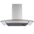 SIA Stainless Steel 60cm Single Electric Oven, 70cm Gas Hob & Curved Glass Hood
