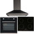 SIA 60cm Single Electric Oven, 4 Zone Touch Control Induction Hob &Cooker Hood