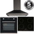 SIA 60cm Single Electric Oven, 4 Zone Touch Control Induction Hob &Cooker Hood