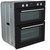 SIA DO101 60cm Black Built Under Double Electric Fan Oven With Digital Timer