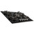 SIA 70cm Black 5 Burner Gas On Glass Hob &Multi Colour LED Angled Cooker Hood
