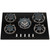 SIA 60cm Black Single Electric Digital Oven, 70cm Gas Hob & Angled Cooker Hood