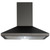 SIA CHL60BL 60cm Black Chimney Cooker Hood And 60cm Toughened Glass Splashback