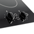 SIA 30cm Black Domino 2 Zone Electric Ceramic Hob & 52cm Canopy Cooker Hood Fan