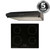 SIA 60cm 4 Zone Black Touch Control Induction Hob & Visor Cooker Hood Extractor