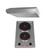 SIA 30cm Stainless Steel Electric 2 Zone Plate Hob & 60cm Visor Cooker Hood Fan