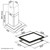 SIA 60cm Stainless Steel 4 Zone Plate Electric Hob And Curved Glass Cooker Hood