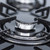 SIA 60cm Black 4 Burner Gas On Glass Hob & Curved Glass Cooker Hood Extractor