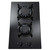 SIA GHG302BL 30cm 2 Burner Black Glass On Gas Domino Hob With Enamel Pan Stands
