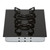 SIA GHG302BL 30cm 2 Burner Black Glass On Gas Domino Hob With Enamel Pan Stands