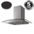 SIA 60cm Stainless Steel Curved Glass Cooker Hood Extractor Fan &Carbon Filter