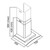 SIA CGH70SS 70cm Curved Glass/Stainless Steel Chimney Cooker Hood And Filter