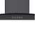 SIA 60cm Curved Glass Black Chimney Cooker Hood Kitchen Extractor & Filter