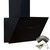 SIA TAG60BL 60cm Black Angled Touch Control Cooker Hood Extractor & 3m Ducting