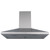 SIA 60cm Stainless Steel Chimney Cooker Hood & Grey Toughened Glass Splashback