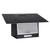 SIA AH60BL 60cm Black Angled Glass Chimney Kitchen Cooker Hood Fan & Filter