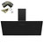 SIA AH90BL 90cm Black Angled Glass Chimney Kitchen Cooker Hood Fan & 3m Ducting