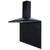 SIA CHL90BL 90cm Black Chimney Cooker Hood Fan And Toughened Glass Splashback