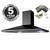 SIA CHL90BL 90cm Black Chimney Cooker Hood Kitchen Extractor Fan And 3m Ducting