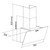 70cm Glass Cooker Hood Black Angled Chimney Extractor Fan - SIA AH70BL 