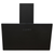 SIA 60cm Black Angled Cooker Hood Extractor Fan & Toughened Glass Splashback