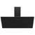 SIA 90cm Black Angled Cooker Hood Extractor Fan & Toughened Glass Splashback