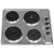 SIA 60cm Stainless Steel Double Built Under Fan Oven & 4 Zone Plate Electric Hob