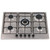SIA 60cm Stainless Steel Double Built Under Fan Oven & 5 Burner 70cm Hob