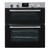 SIA 60cm Stainless Steel Built Under Double Oven, Ceramic Hob & Curved Extractor