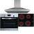 SIA 60cm Stainless Steel Digital Single Fan Oven, 4 Zone Ceramic Hob & Extractor