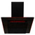 SIA 60cm Black Angled 3 Colour LED Edge Lit Cooker Hood Extractor Fan And Filter