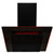 70cm Black Cooker Hood - Angled Extractor Fan with 3 Colour Edge Lit - SIA AGE71BL