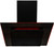 90cm Black Cooker Hood - Angled Extractor Fan with 3 Colour Edge Lit - SIA AGE91BL