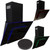 SIA 90cm Black 3 Colour LED Edge Lit Angled Glass Cooker Hood And Carbon Filter