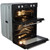 SIA 60cm Black Built-under Oven, Induction Hob And Stainless Steel Cooker Hood