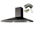 SIA CHL100BL 100cm Black Chimney Cooker Hood Kitchen Extractor Fan & 3m Ducting