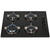 SIA 60cm Black 4 Burner Gas On Glass Hob &Chimney Cooker Hood Extractor Fan