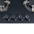 SIA 60cm Black 4 Burner Gas On Glass Hob & Chimney Cooker Hood Extractor Fan