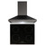 SIA 60cm Black 4 Zone Touch Control Induction Hob &Cooker Hood Extractor Fan