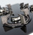 SIA GHG602BL 60cm 4 Burner Gas On Glass Hob In Black With Cast Iron Pan Stands
