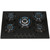 SIA GHG713BL 70cm Black 5 Burner Gas On Glass Hob With Enamel Pan Stands &FFD
