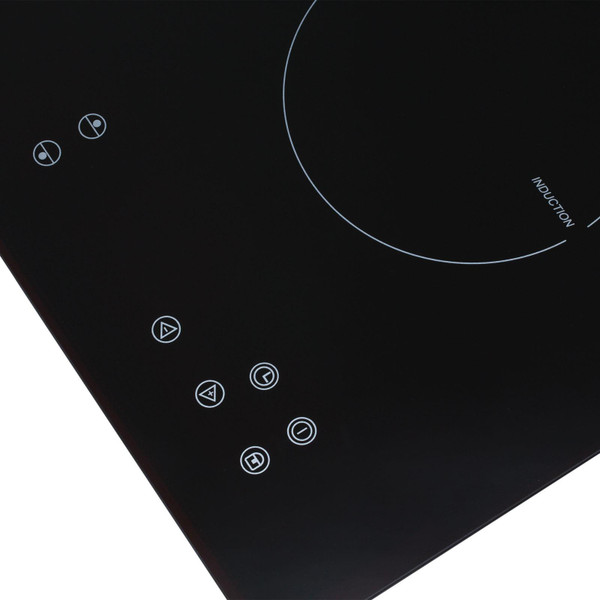 30cm Black 2 Zone Plug-In Domino Induction Hob - 8
