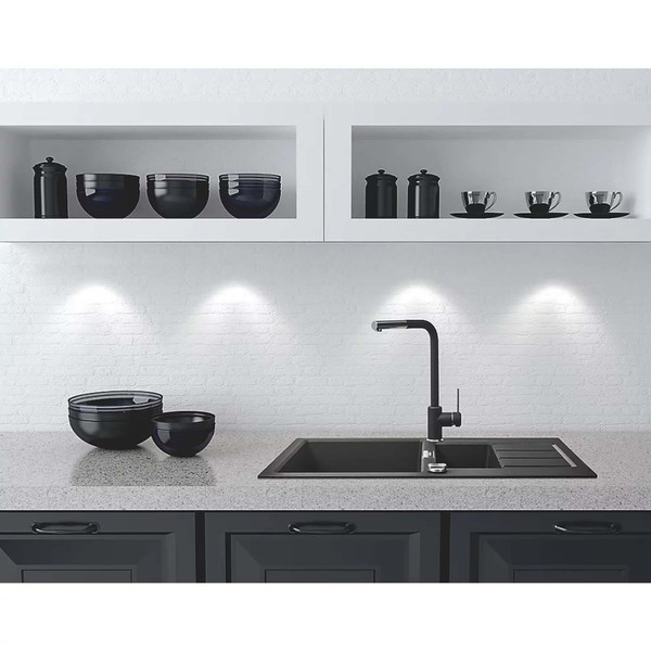 Bristan Melba Chrome & Black Kitchen Sink Mixer Tap, MLB SNK BLK - View #7