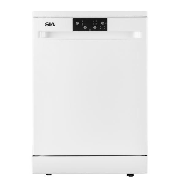 60cm White Freestanding Dishwasher, 14 Places - SIA SFSD6013W