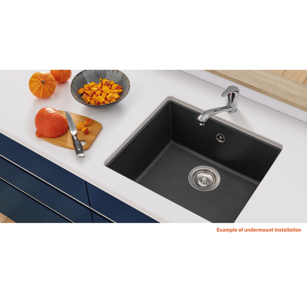 ZUAGCO 30x19 Inch White Granite Composite Undermount Kitchen Sink - Single Bowl, Deep, With Workstation & Accessories